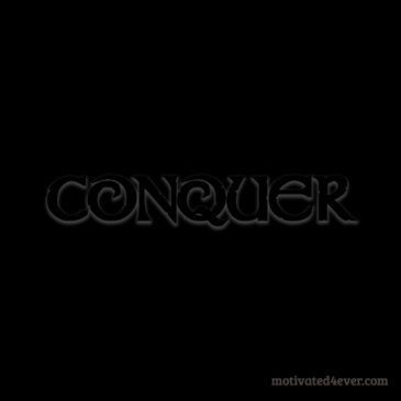 Conquer Motivational Silicone Bracelet, black