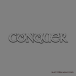 Conquer Motivational Silicone Bracelet, grigio