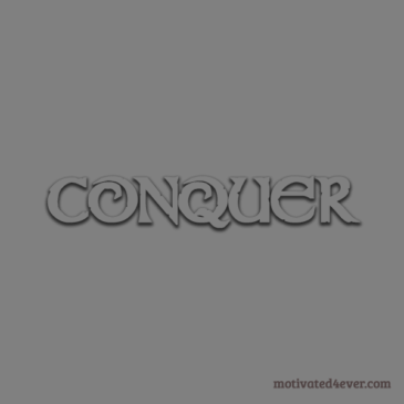 Conquer Motivational Silicone Bracelet, grey