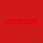 Conquer Motivational Silicone Bracelet, red