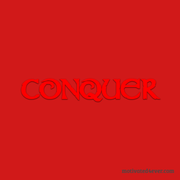 Conquer Motivational Silicone Bracelet, red