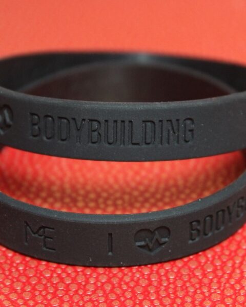 I love bodybuilding Motivational Silicone Bracelet, black