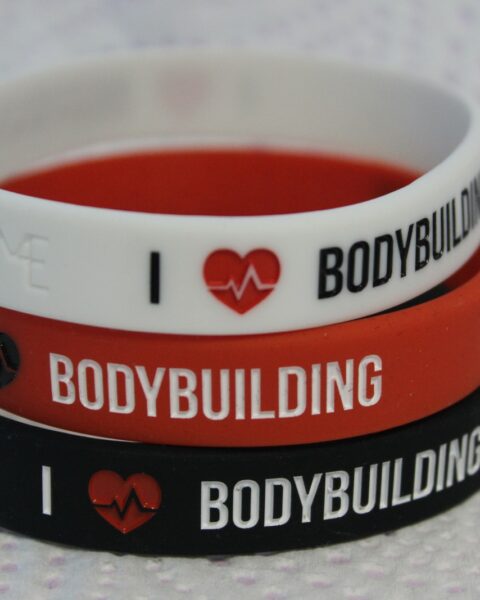 I love bodybuilding Motivational Silicone Bracelet, debossed black