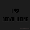 I love bodybuilding Motivational Silicone Bracelet, black