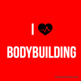 I love bodybuilding Motivational Silicone Bracelet, debossed rosso