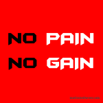 No PAIN No GAIN Motivational Bracelet, rosso