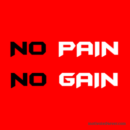 No PAIN No GAIN Motivational Bracelet, red