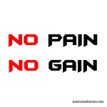 No PAIN No GAIN Motivational Bracelet, bianco