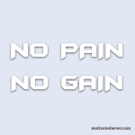 No PAIN No GAIN Motivational Bracelet, debossed white
