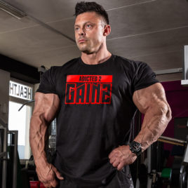 ADDICTED 2 GAINZ T-shirt, black