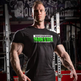 BODYBUILDING MONSTER T-shirt, fluo green