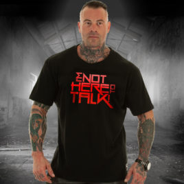 I’M NOT HERE TO TALK T-shirt, black