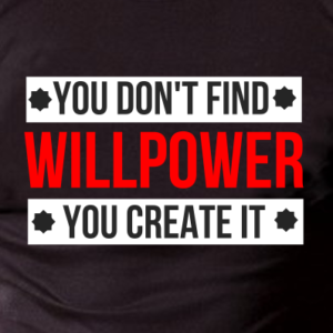 WILLPOWER motivational gym quote