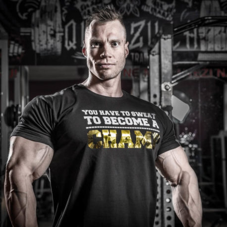 you have to sweat to become a champ t-shirt