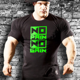 NO PAIN NO GAIN T-shirt, black