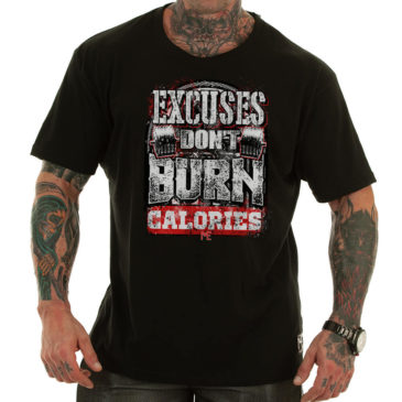EXCUSES DON’T BURN CALORIES T-shirt, black
