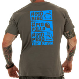 PIU RISO PIU POLLO PIU PESO Maglietta, blu