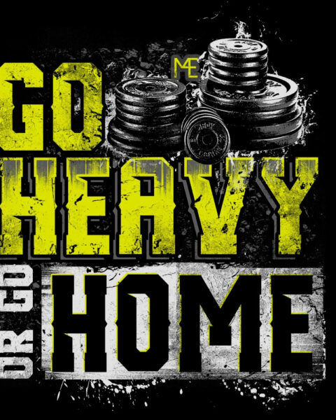 M4E GO HEAVY OR GO HOME T-shirt, black