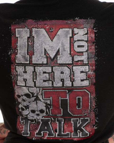 M4E I'M NOT HERE TO TALK T-shirt, black