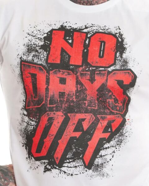 M4E NO DAYS OFF T-shirt, white