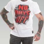 M4E NO DAYS OFF T-shirt, white