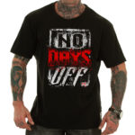 M4E NO DAYS OFF T-shirt, black