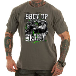 SHUT UP AND LIFT T-shirt, grey