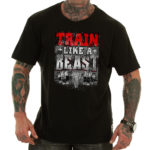 M4E TRAIN LIKE A BEAST T-shirt, black