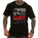 M4E WISH LESS WORK MORE T-shirt, black