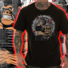 PIU GAMBE, PIU GROSSO, PIU PAURA T-shirt, LIMITED black