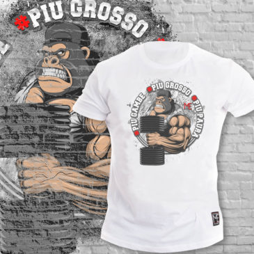 PIU GAMBE, PIU GROSSO, PIU PAURA T-shirt, LIMITED white