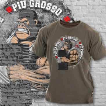 PIU GAMBE, PIU GROSSO, PIU PAURA T-shirt, LIMITED grey
