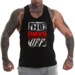 M4E NO DAYS OFF Stringer tank top, black
