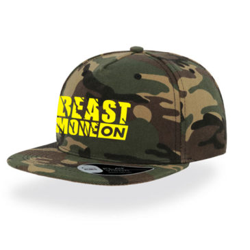 Snapback camo cap BEAST MODE, yellow