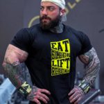 T-shirt EAT, SLEEP, LIFT, REPEAT, black