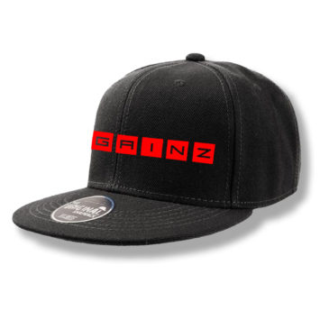 Snapback black cap GAINZ, red