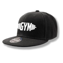 Snapback cappellino nero GYM, bianco