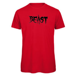 T-shirt BEAST, red