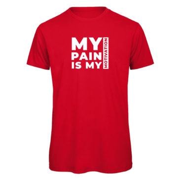 T-shirt MY PAIN IS MY MOTIVATION, red