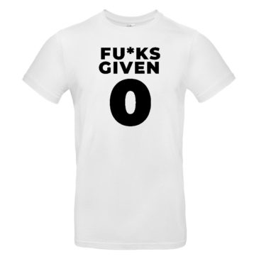T-shirt FU*KS GIVEN ZERO, white