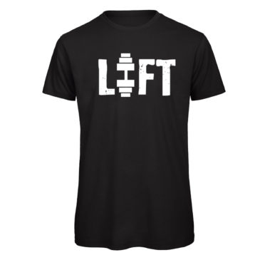 Black T-shirt LIFT, white