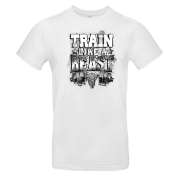 T-shirt TRAIN LIKE A BEAST, white