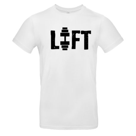 M4E t-shirt white, Lift