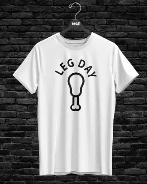 T-shirt LEG DAY, white