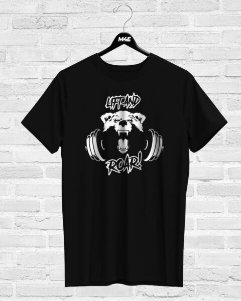 T-shirt LIFT AND ROAR, black