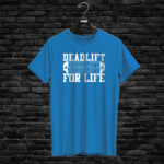 T-shirt DEADLIFT FOR LIFE, blue